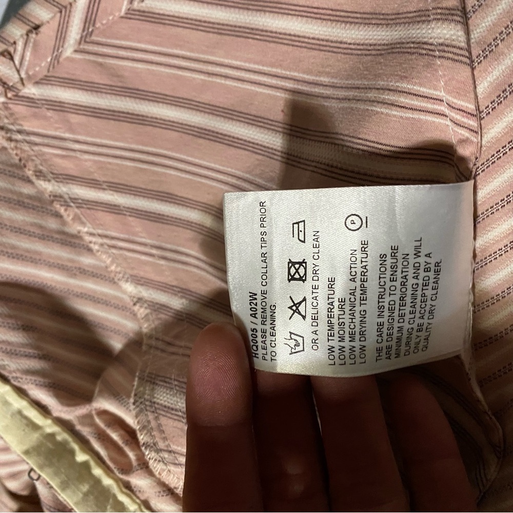 Karen Millen Blush and Mauve Striped Blouse Size 4 - Picture 6 of 8